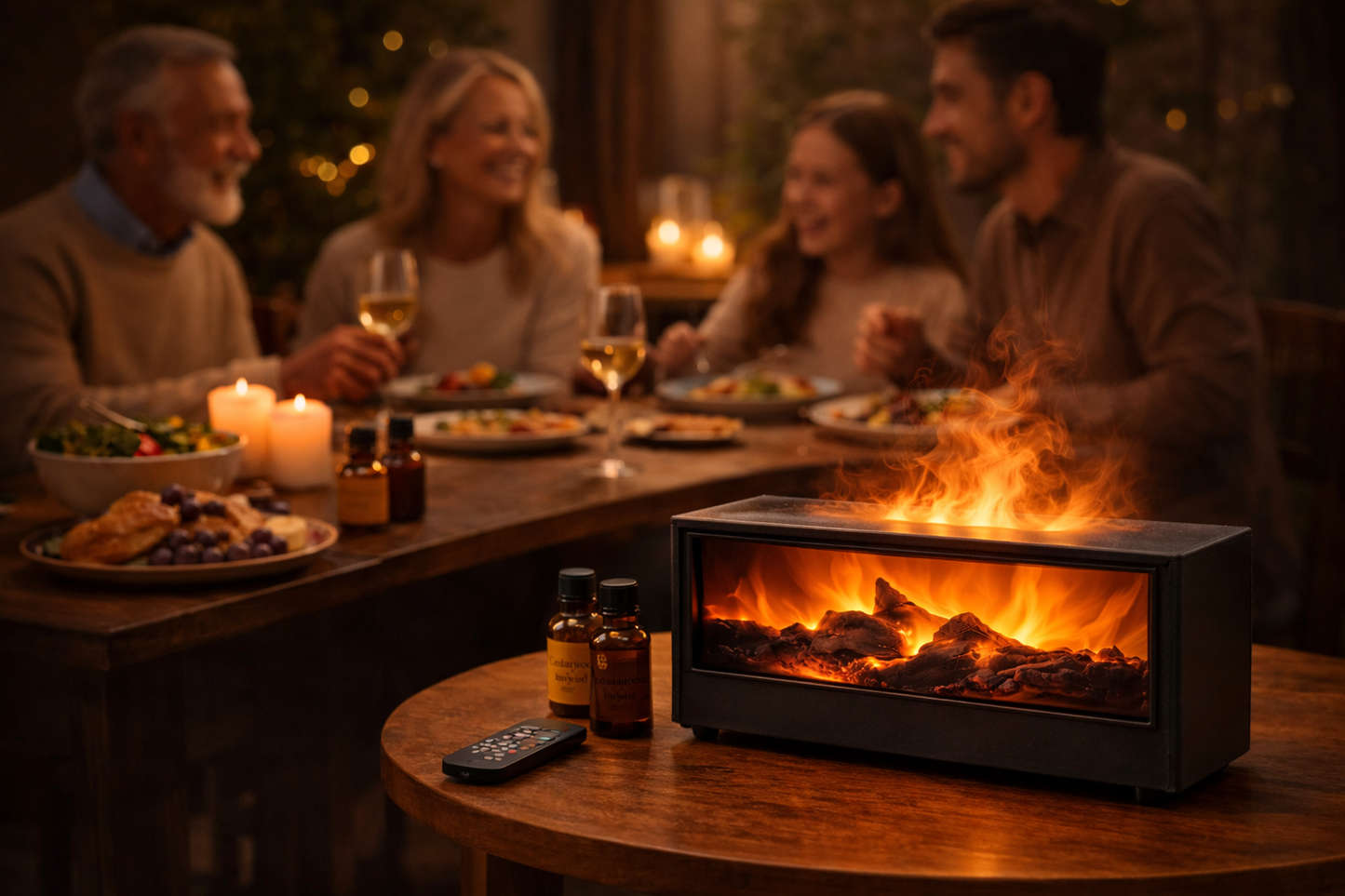 Flame-Effect Ultrasonic Essential Oil Diffuser